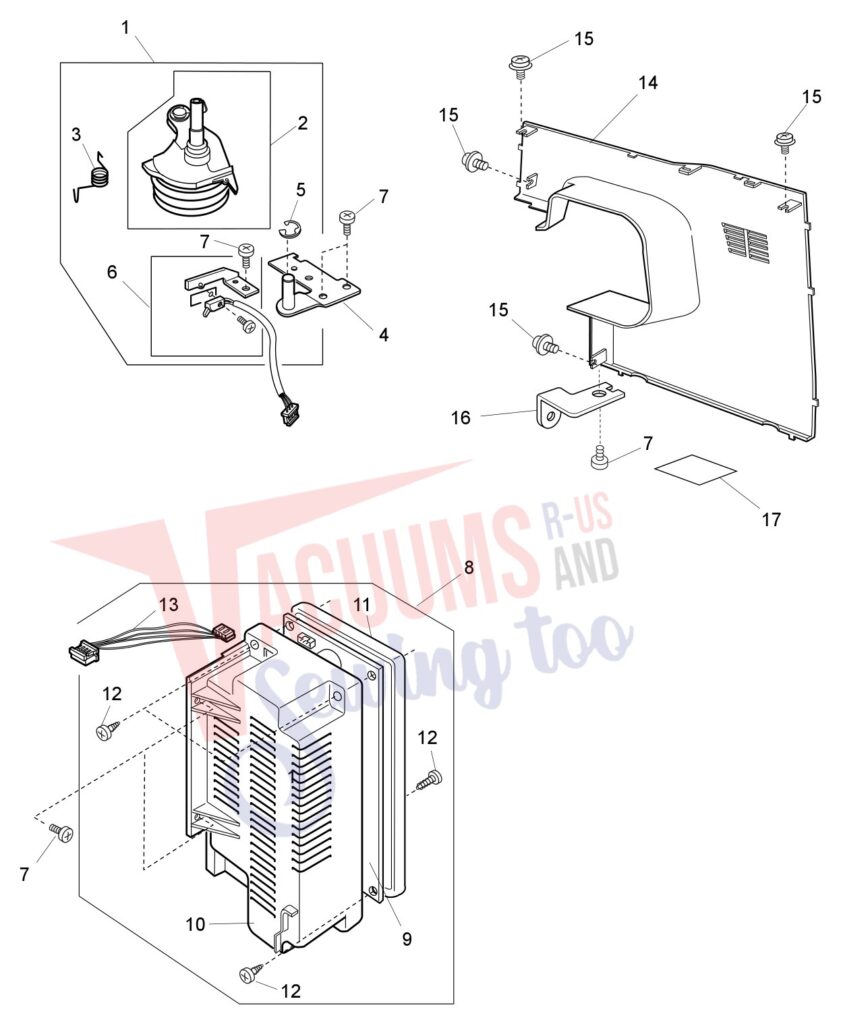 Janome 9700 exploded schematic diagram (page 10)