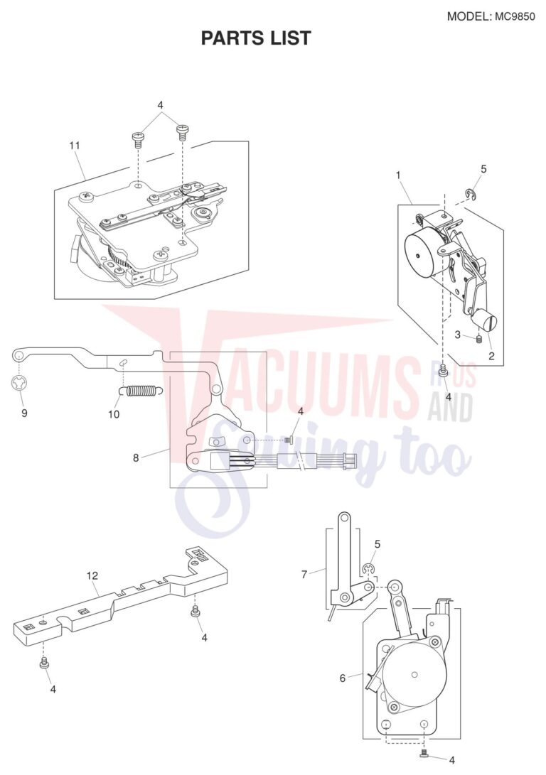 Janome 9850 schematic page 10 preview
