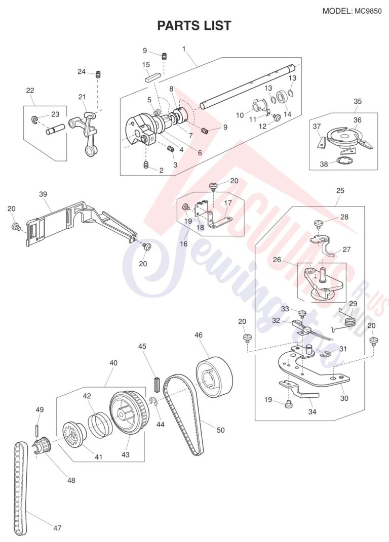 Janome 9850 schematic page 11 preview