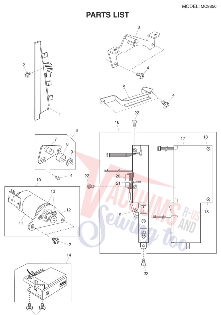 Janome 9850 schematic page 13 preview
