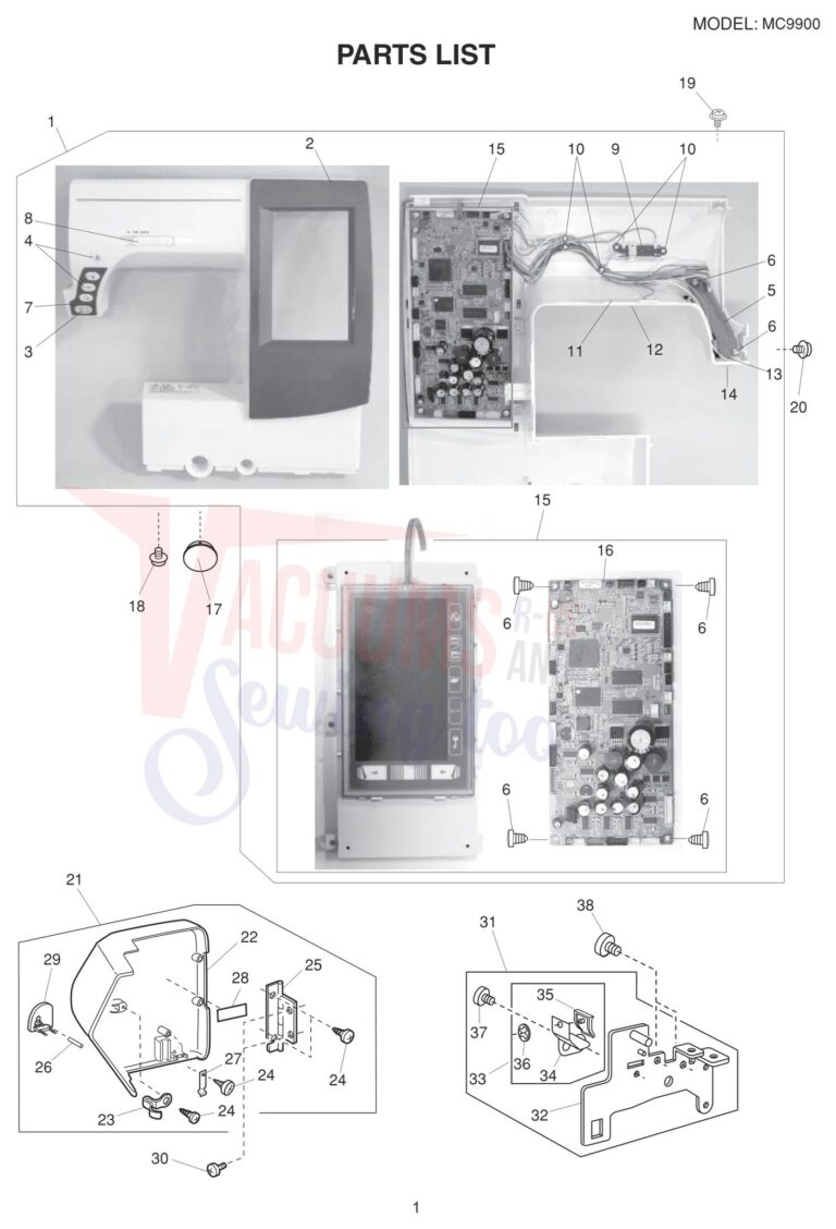 Janome 9900 schematic page 1 preview