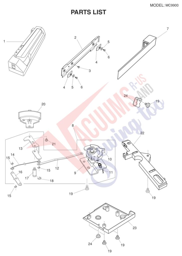 Janome 9900 exploded schematic diagram (page 2)