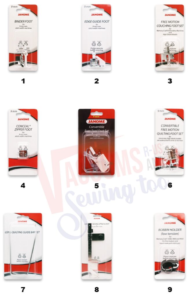 Janome 9900 exploded schematic diagram (page 6)