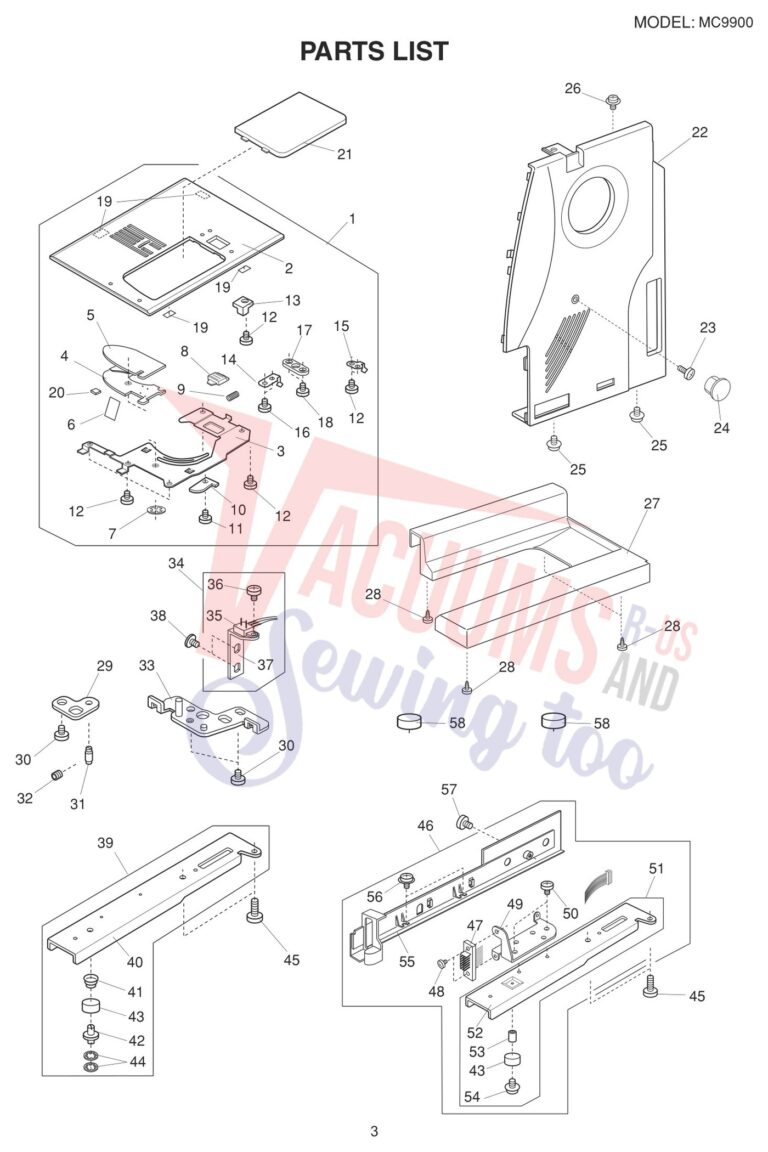 Janome 9900 schematic page 10 preview