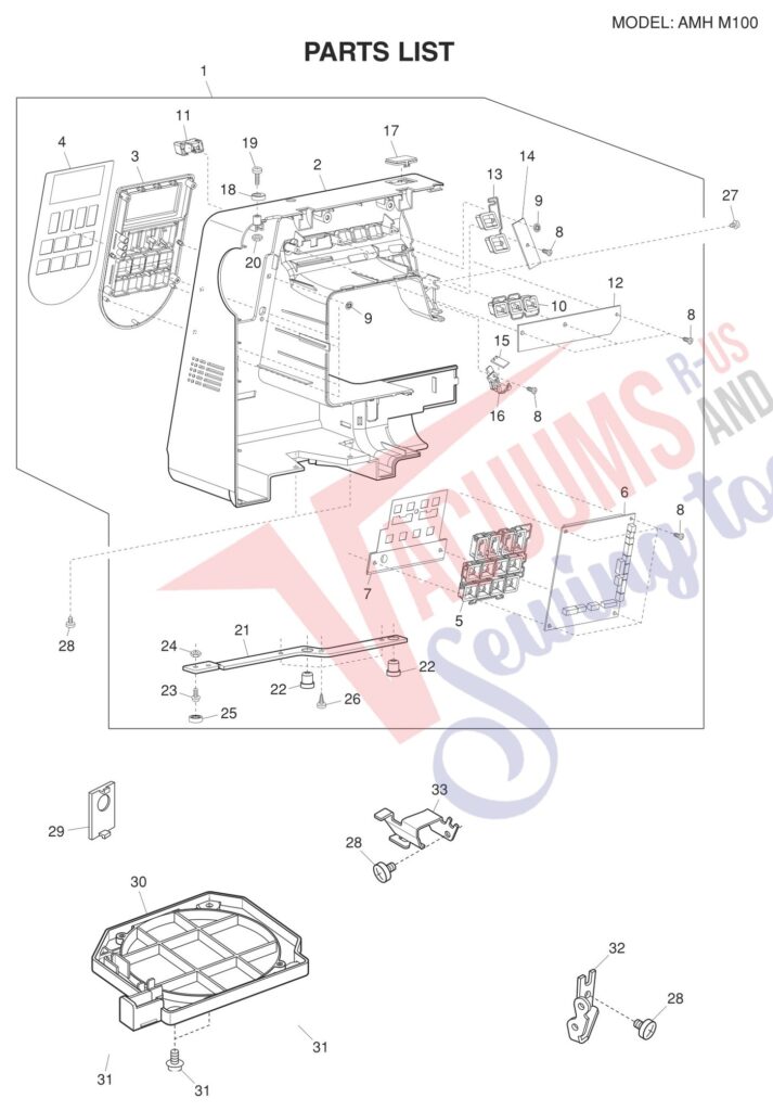 Janome AMH-M100 exploded schematic diagram (page 6)
