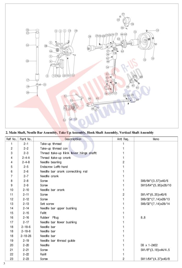 Janome AQ18DX exploded schematic diagram (page 7)