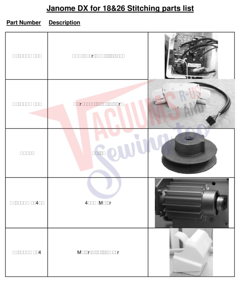 Janome AQ18DX schematic page 11 preview