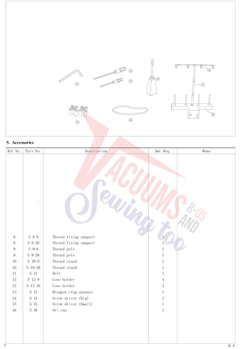 Janome AQ26DX schematic page 10 preview