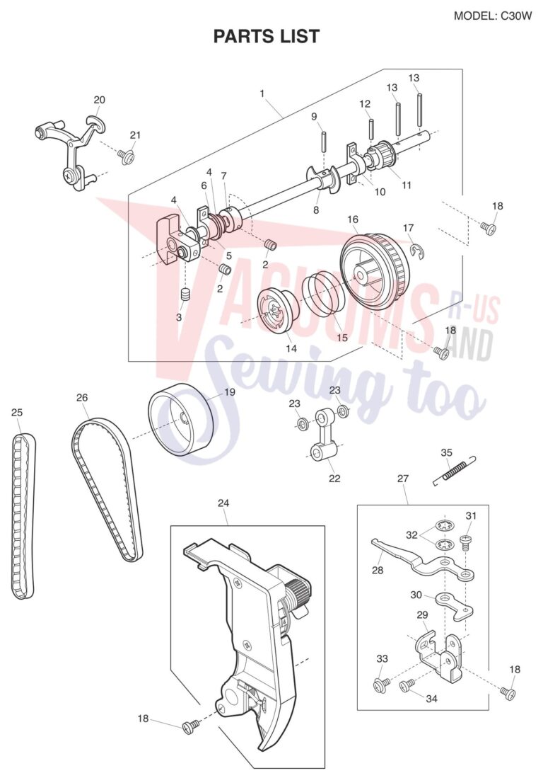 Janome C30-W schematic page 1 preview