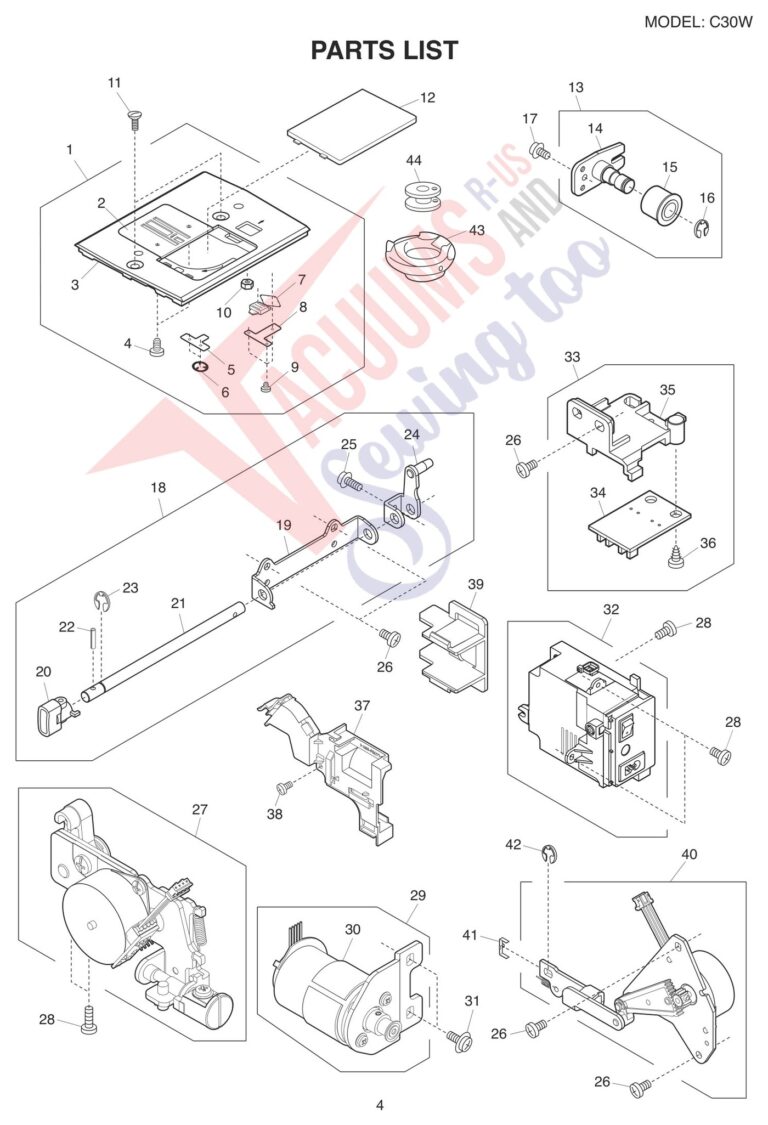 Janome C30-W schematic page 4 preview