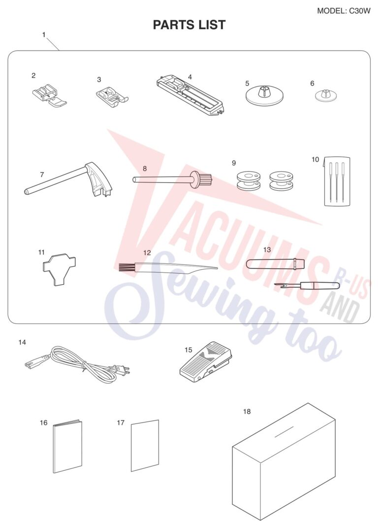 Janome C30-W schematic page 7 preview