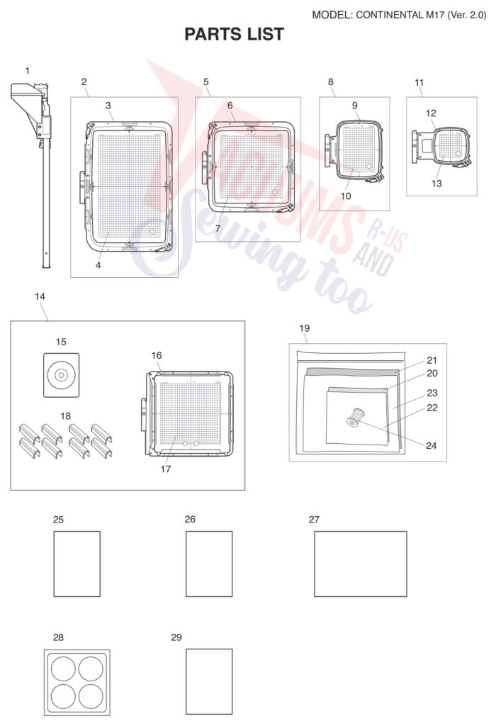 Janome CM17 V2 exploded schematic diagram (page 8)