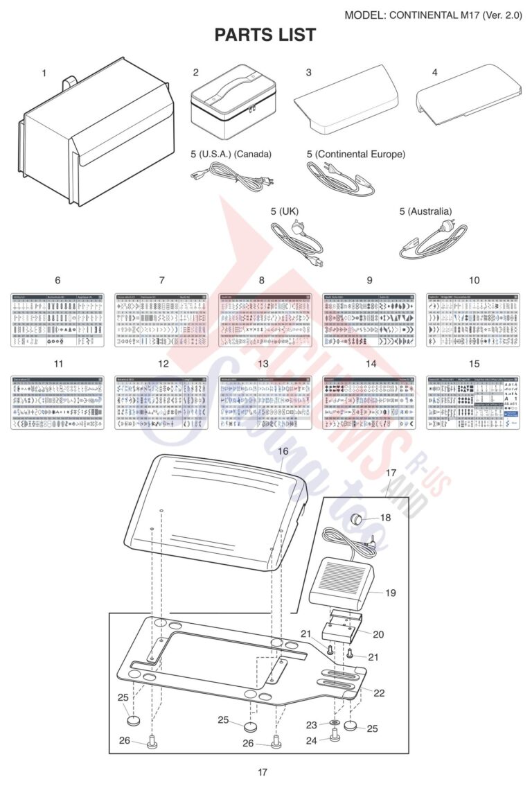 Janome CM17 V2 schematic page 9 preview
