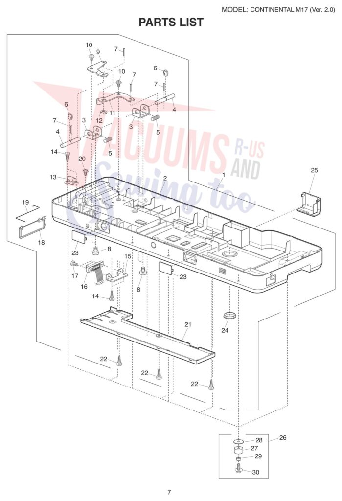 Janome CM17 V2 exploded schematic diagram (page 15)