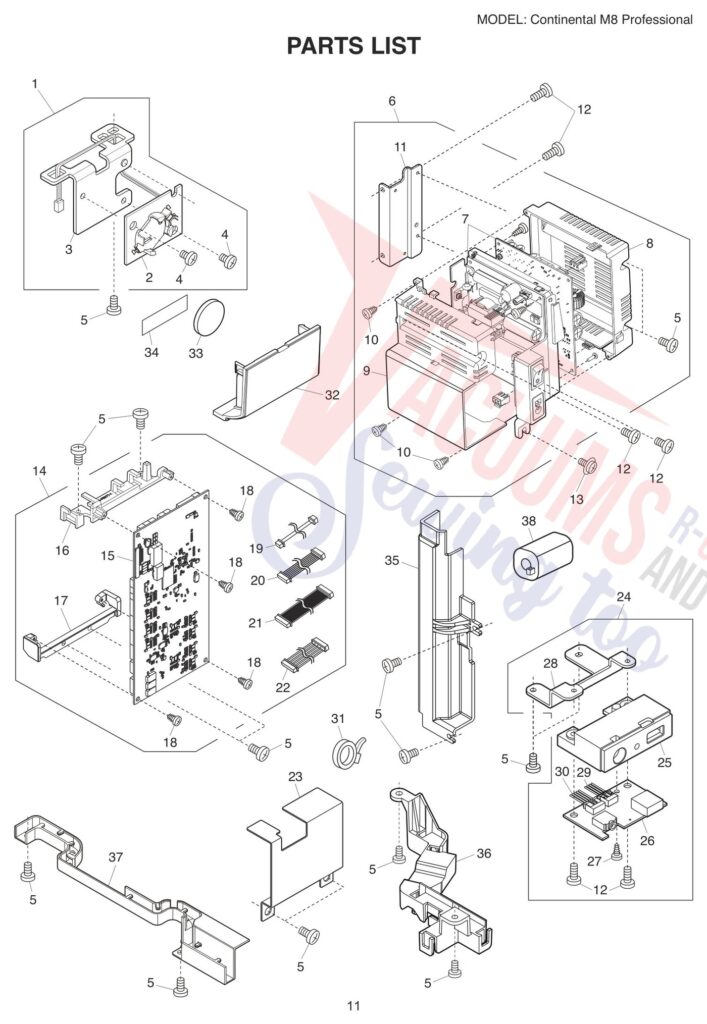Janome CM8 exploded schematic diagram (page 3)