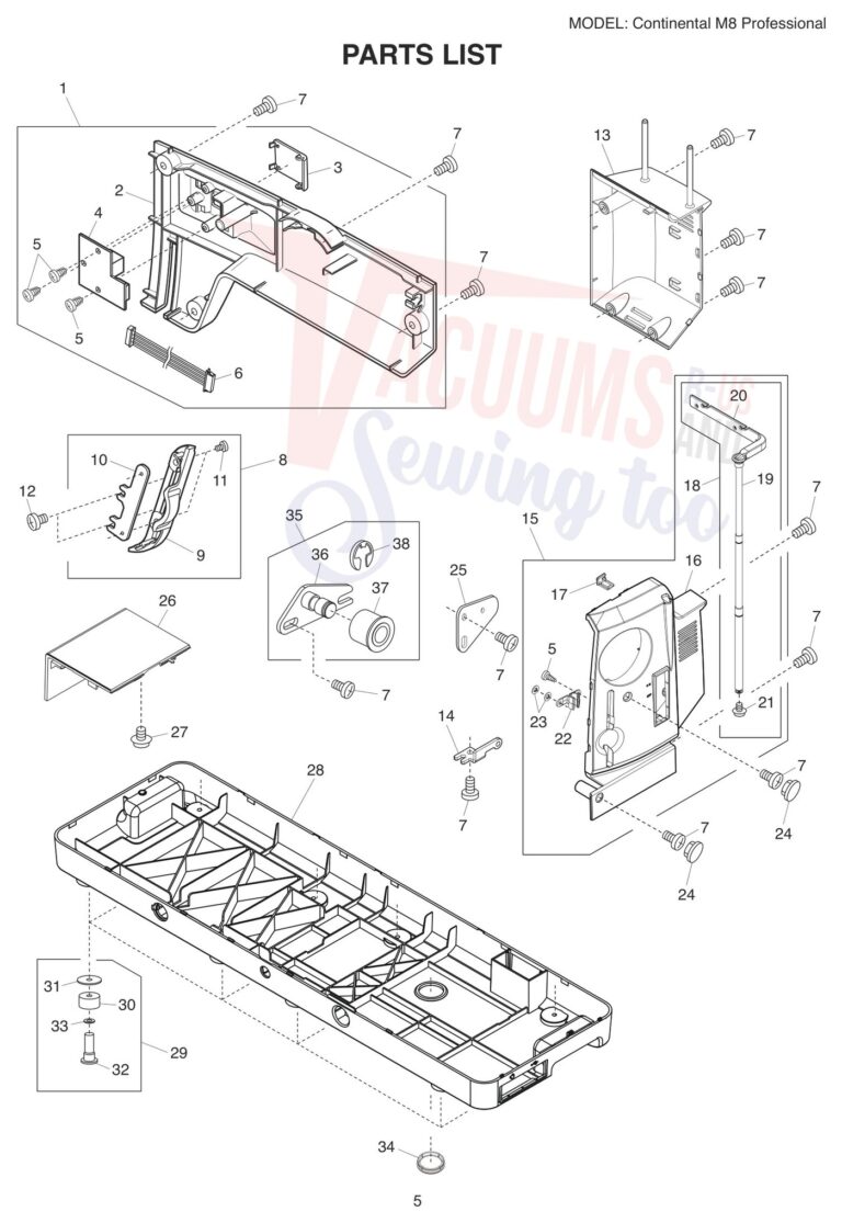Janome CM8 schematic page 9 preview