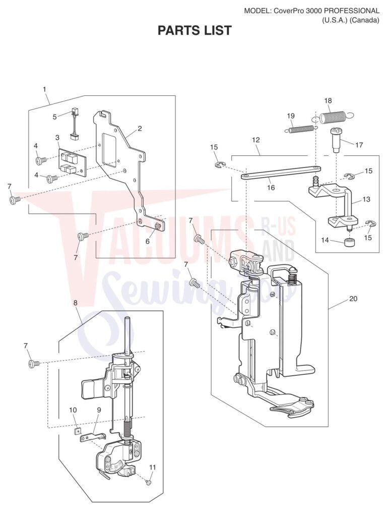 Janome CP3000P schematic page 7 preview