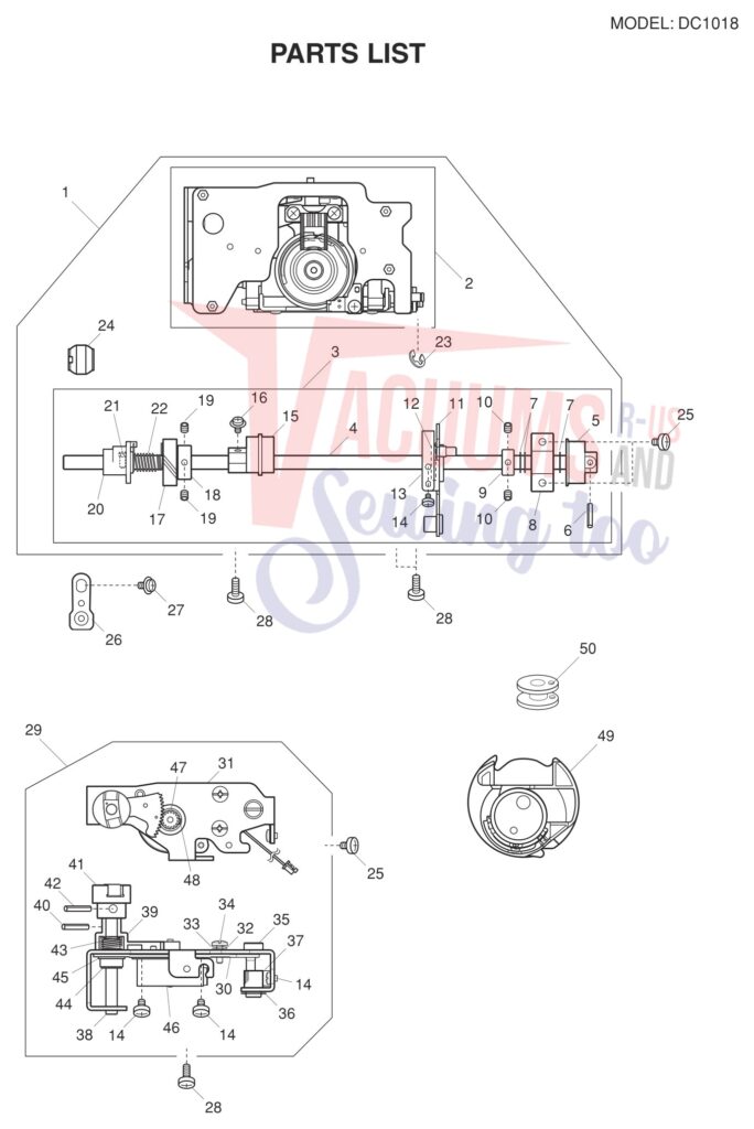 Janome DC1018 exploded schematic diagram (page 3)