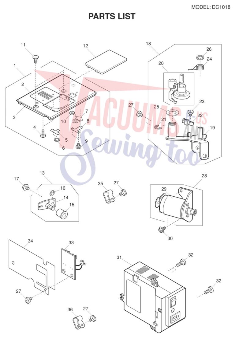 Janome DC1018 schematic page 4 preview