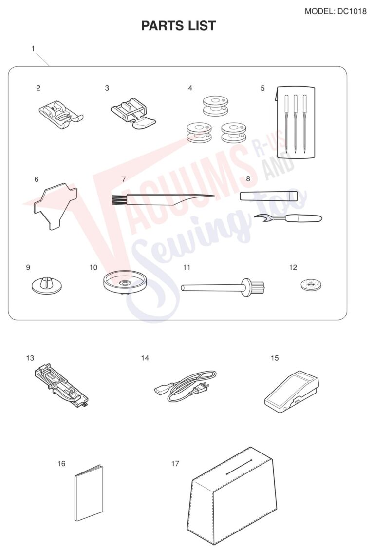 Janome DC1018 schematic page 7 preview