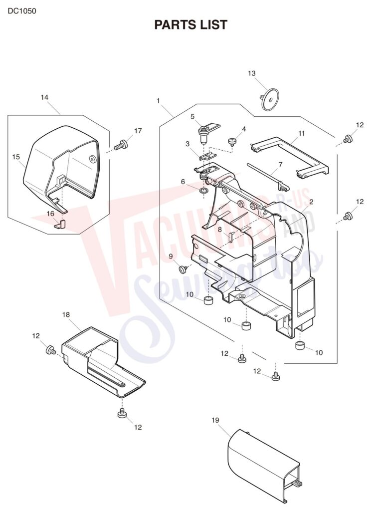 Janome DC1050 exploded schematic diagram (page 5)