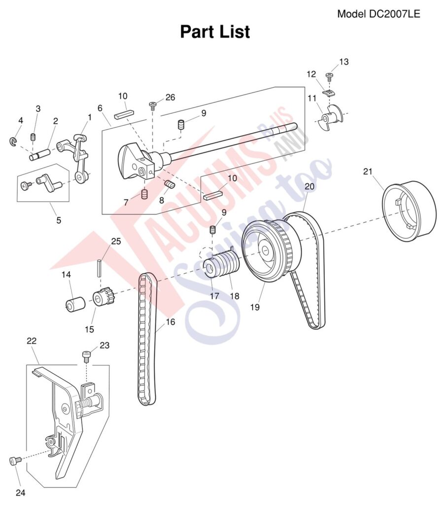 Janome DC2007LE exploded schematic diagram (page 4)