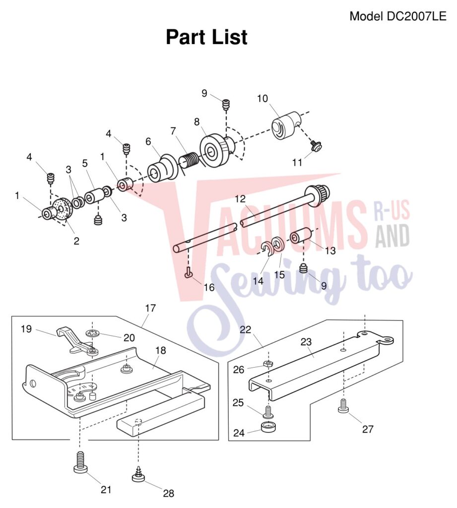 Janome DC2007LE exploded schematic diagram (page 5)