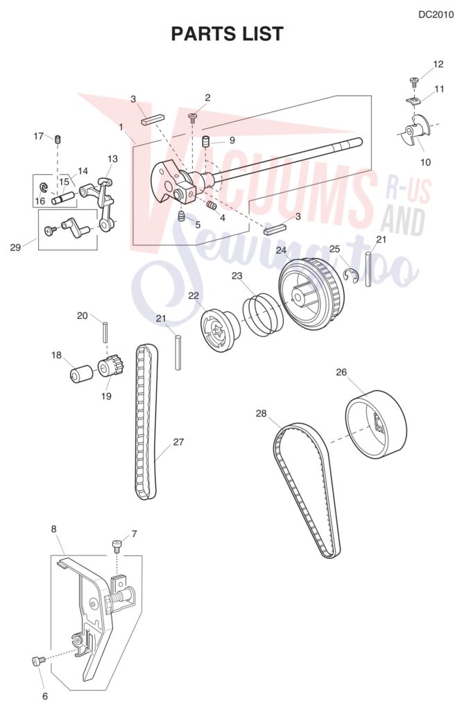 Janome DC2010 exploded schematic diagram (page 3)