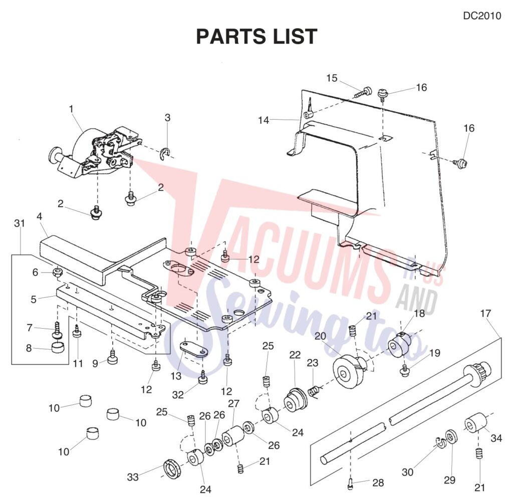 Janome DC2010 exploded schematic diagram (page 5)