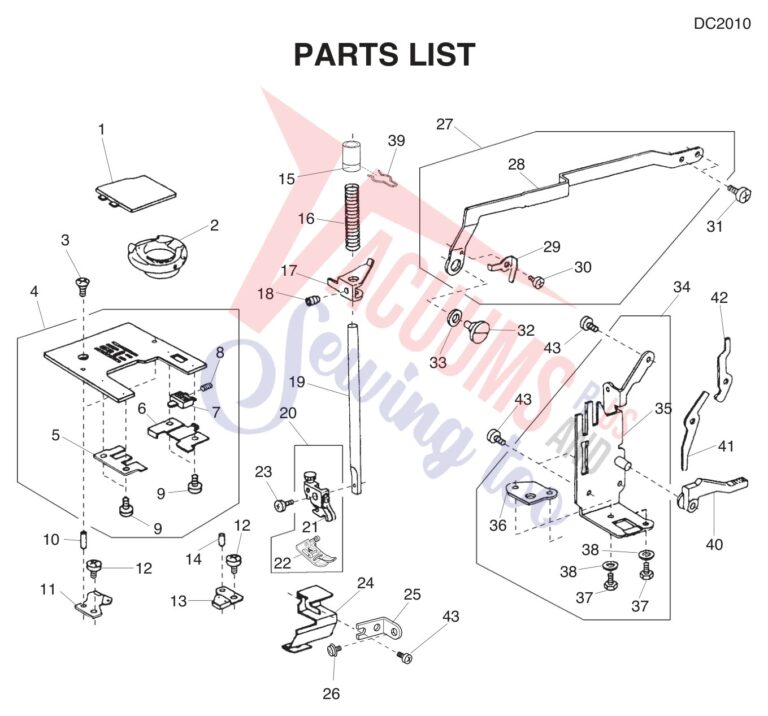 Janome DC2010 schematic page 6 preview