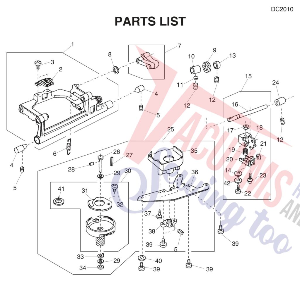 Janome DC2010 exploded schematic diagram (page 7)