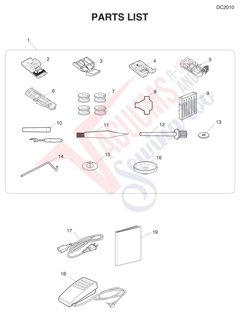 Janome DC2010 schematic page 9 preview