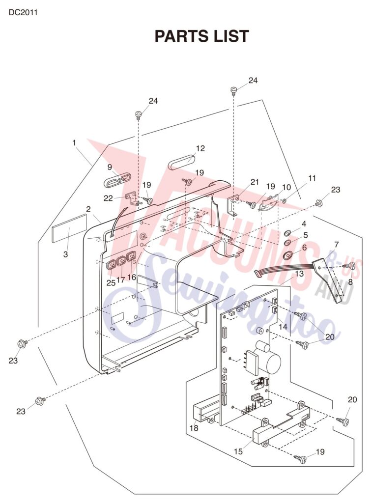 Janome DC2011 exploded schematic diagram (page 4)