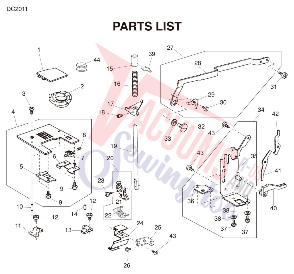 Janome DC2011 exploded schematic diagram (page 6)