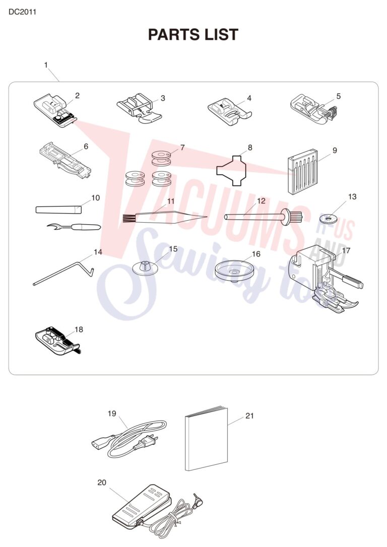 Janome DC2011 schematic page 9 preview