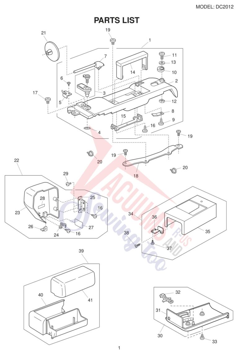 Janome DC2012 schematic page 1 preview