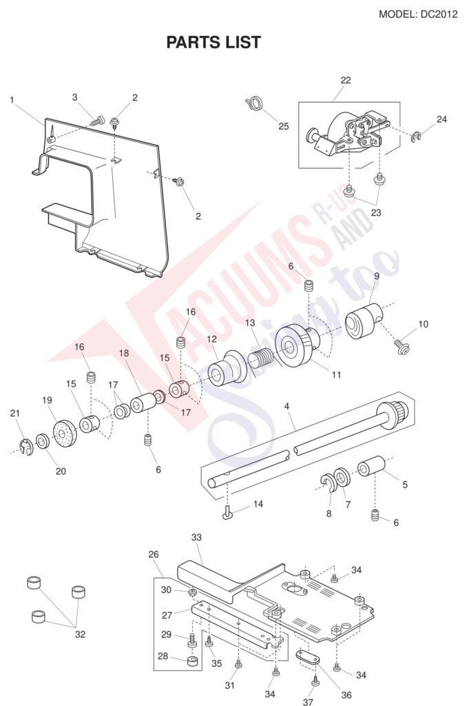 Janome DC2012 exploded schematic diagram (page 5)