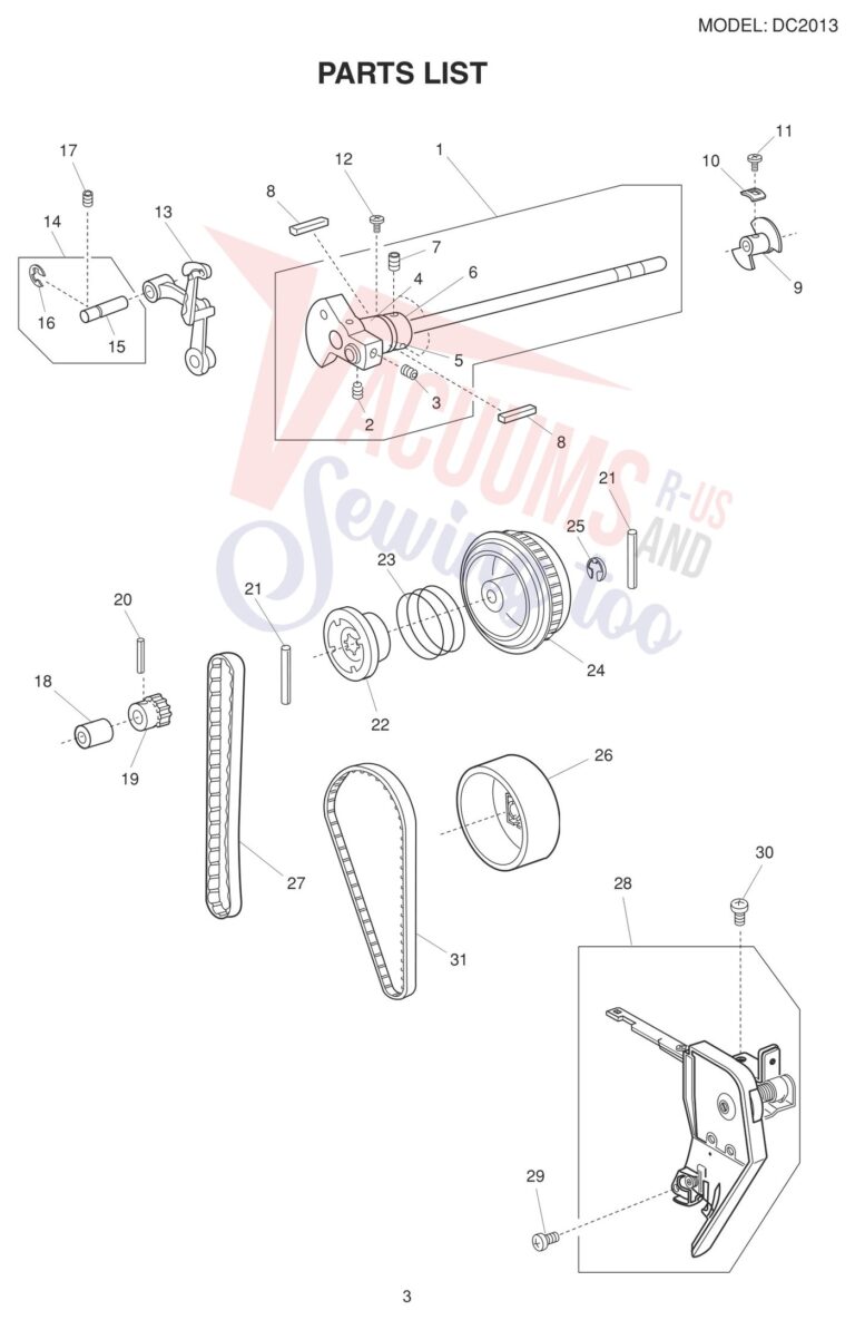 Janome DC2013 schematic page 3 preview