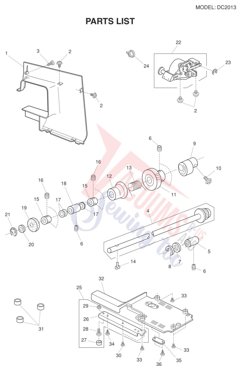 Janome DC2013 schematic page 5 preview