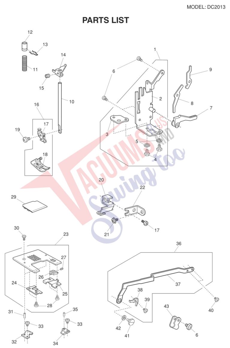 Janome DC2013 schematic page 6 preview