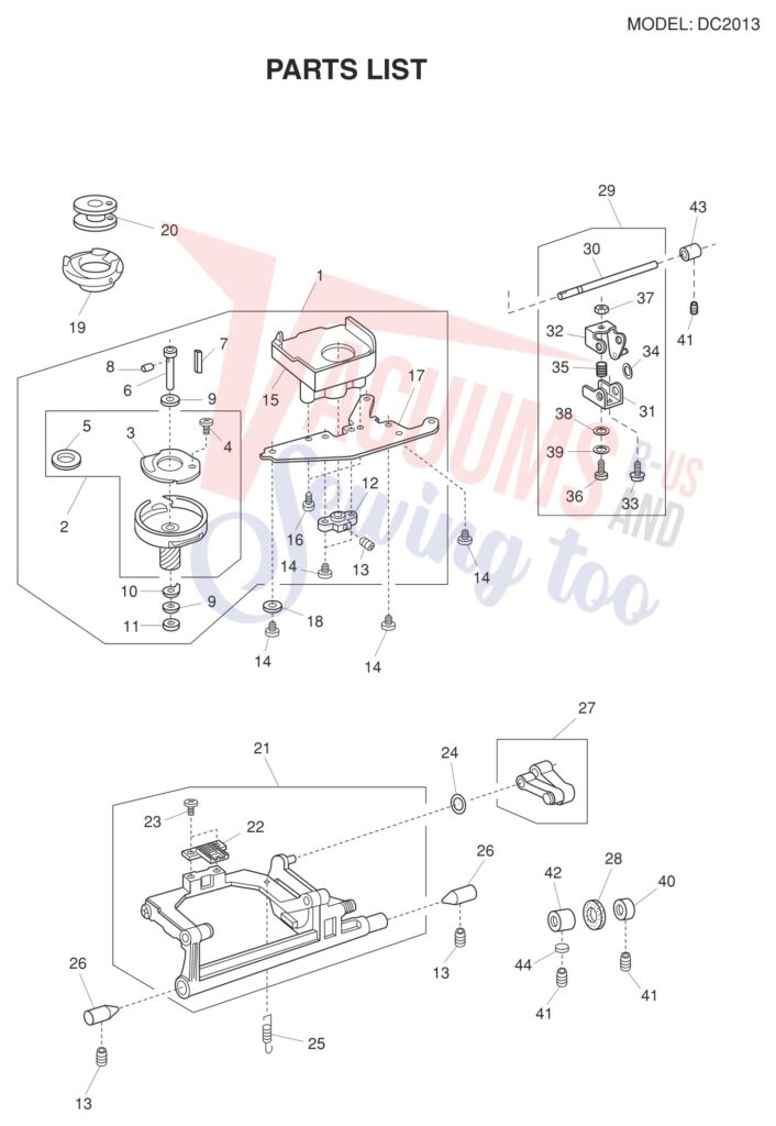Janome DC2013 exploded schematic diagram (page 7)