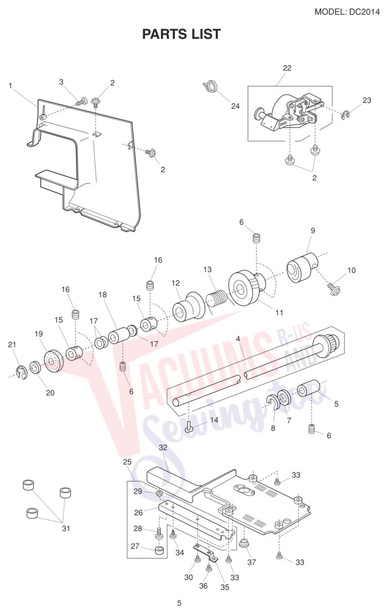 Janome DC2014 schematic page 5 preview