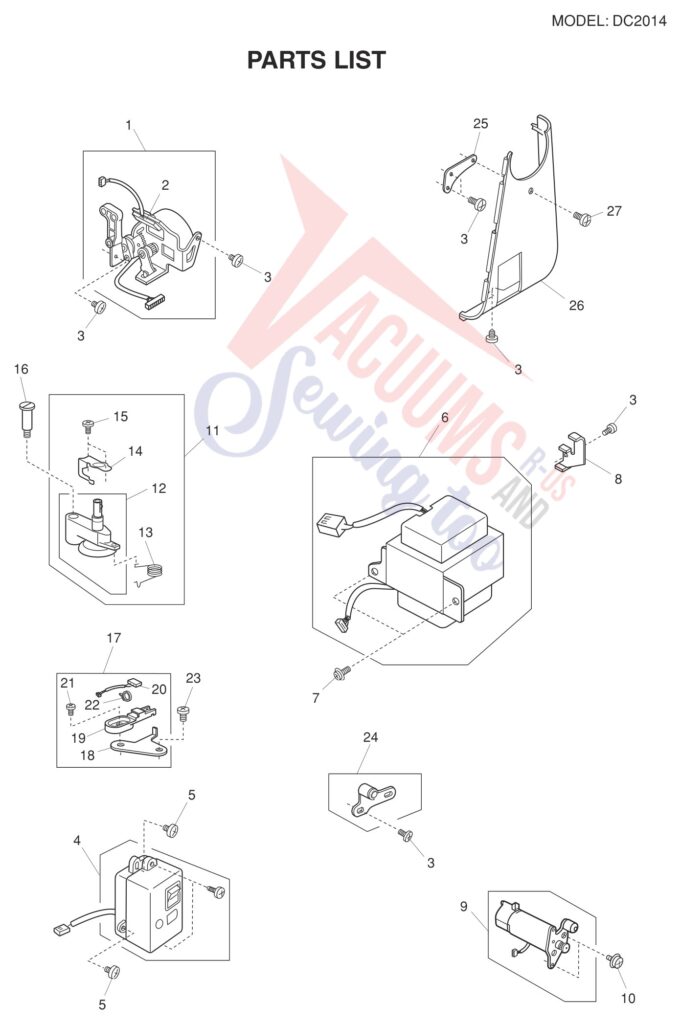 Janome DC2014 exploded schematic diagram (page 8)