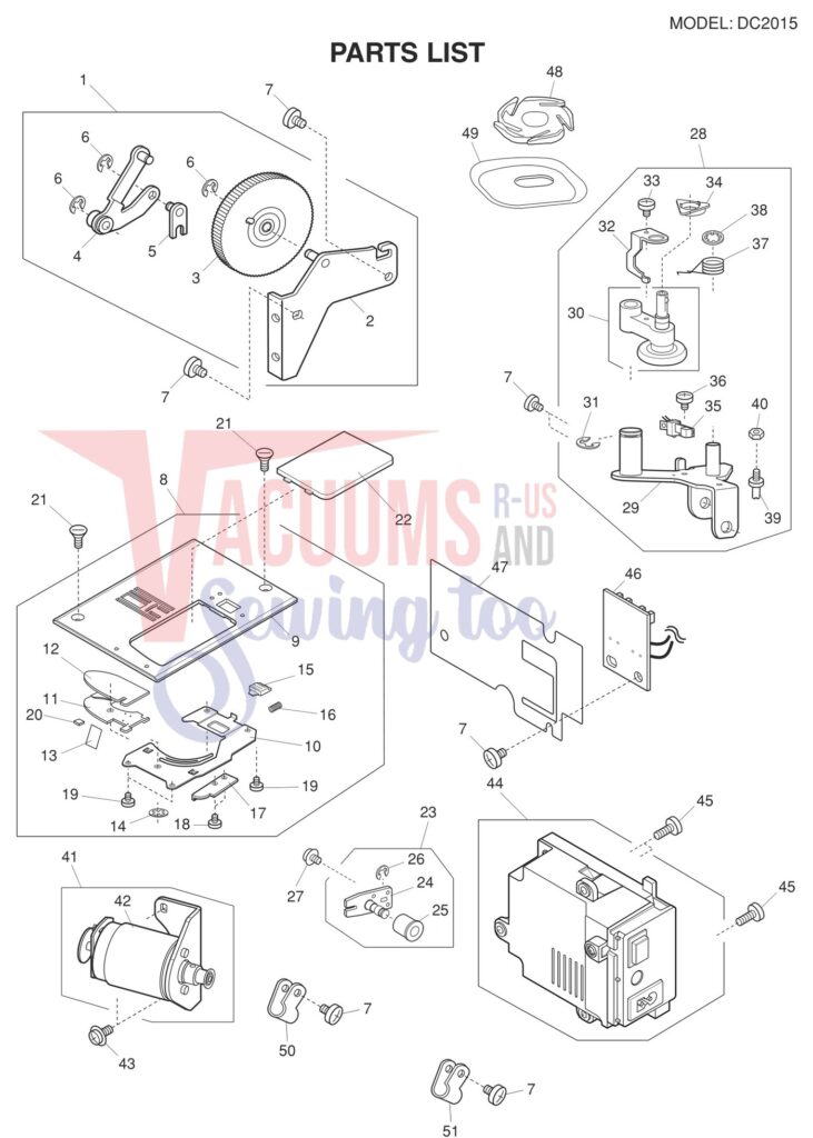 Janome DC2015 exploded schematic diagram (page 4)