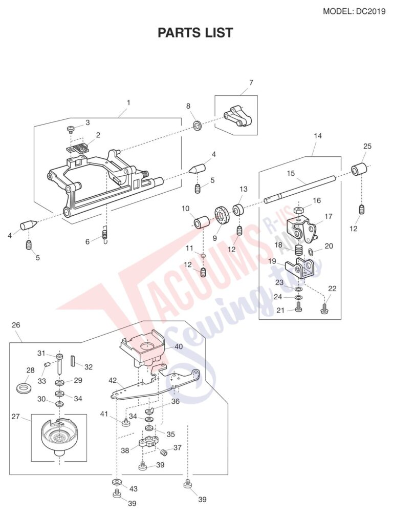 Janome DC2019 schematic page 7 preview