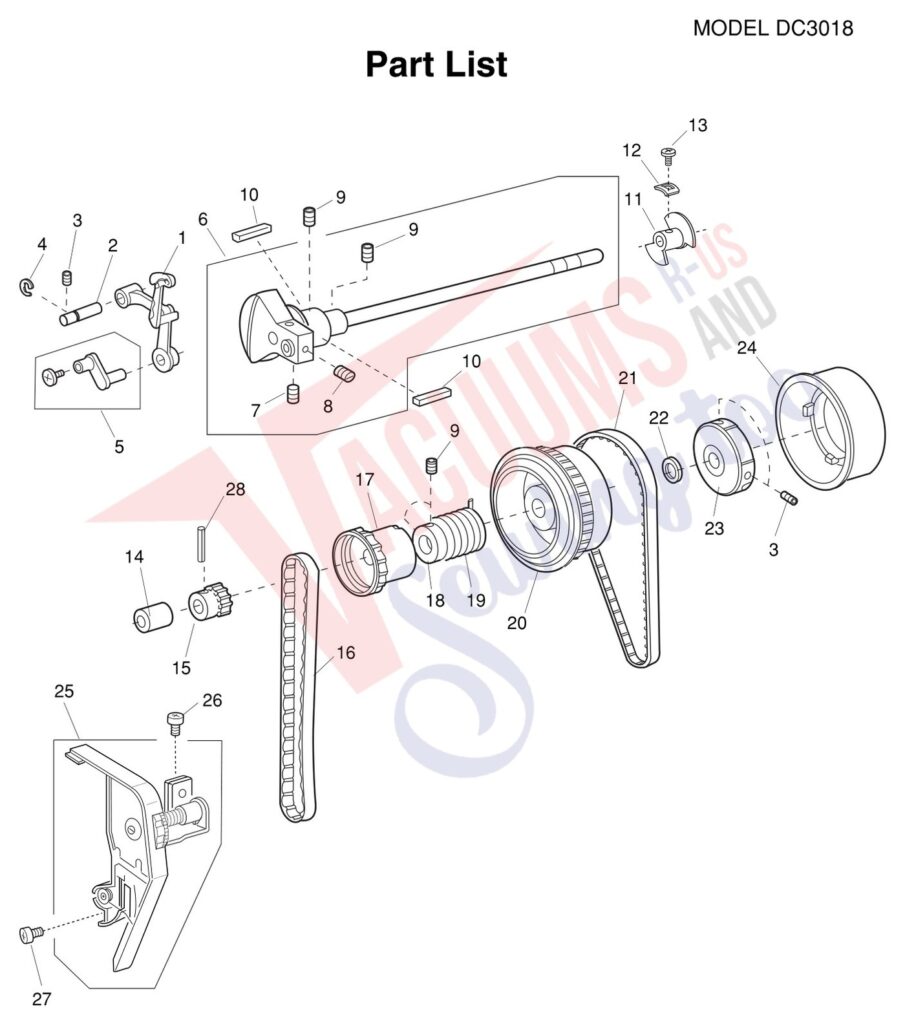 Janome DC3018 exploded schematic diagram (page 4)