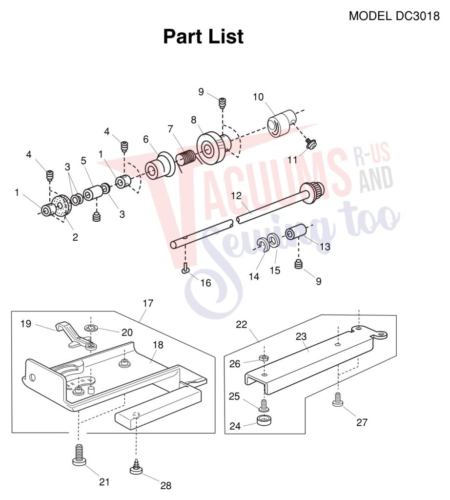 Janome DC3018 exploded schematic diagram (page 5)