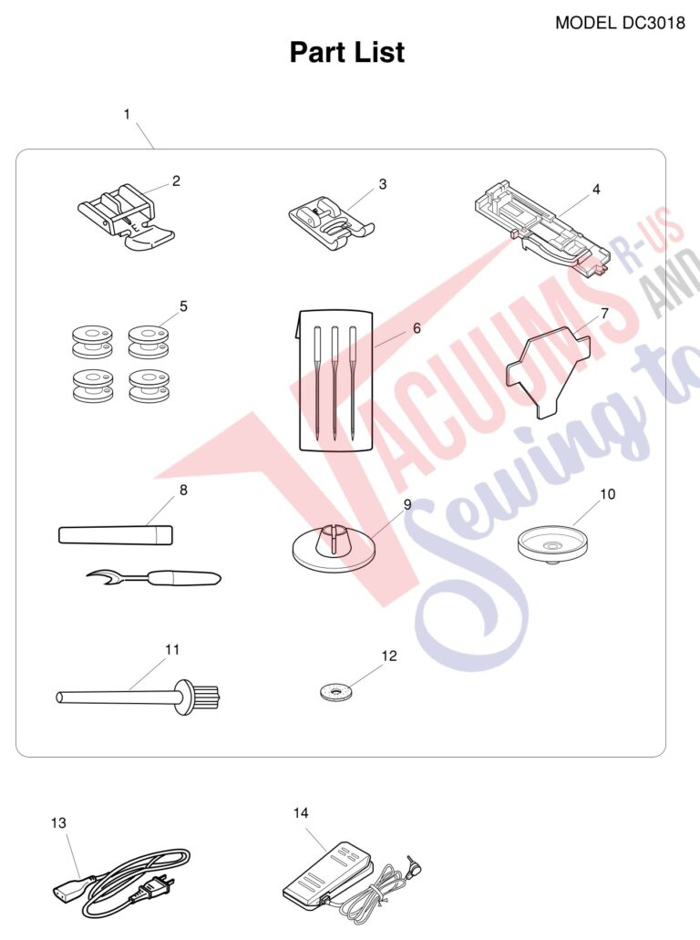 Janome DC3018 schematic page 9 preview