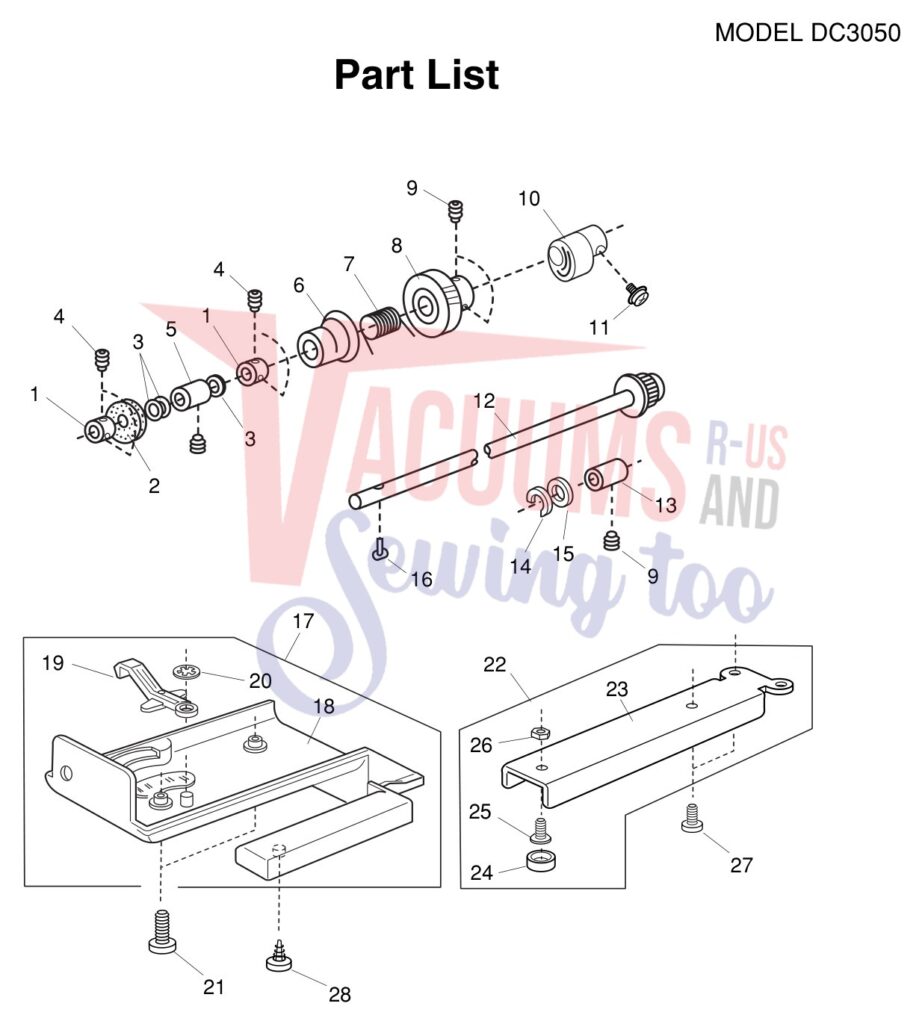 Janome DC3050 exploded schematic diagram (page 5)