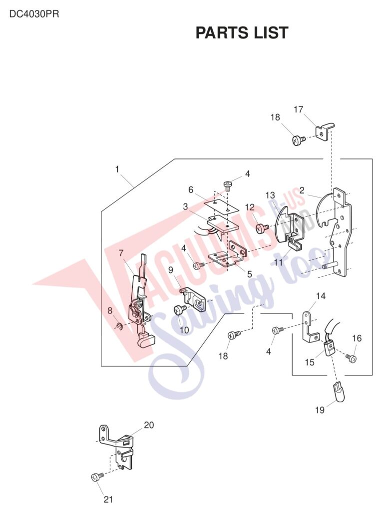 Janome DC4030 exploded schematic diagram (page 3)